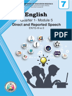 English: Direct and Reported Speech