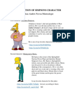 Descripction of Simpsons Character