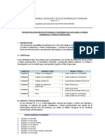 Formato de Presentacion de Trabajos e Investigaciones para Optar A Grados Academicos y Titulos Profesionales