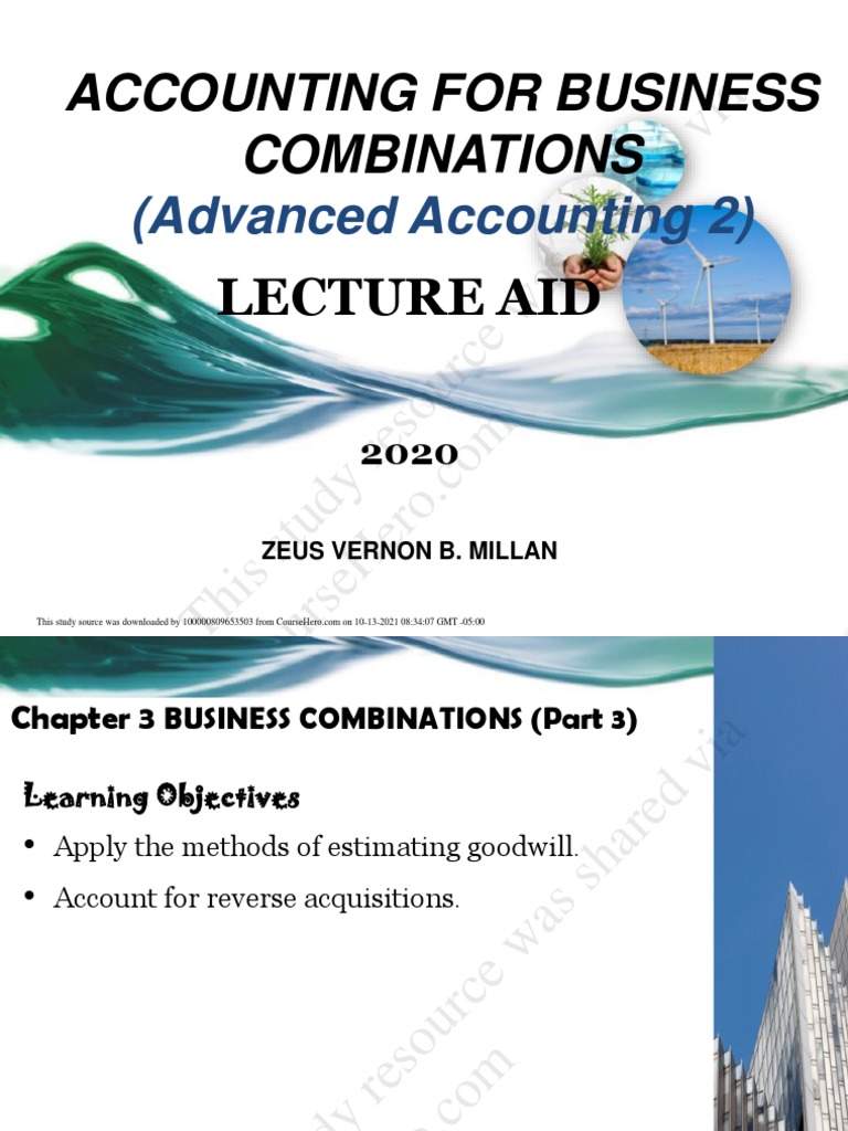 Accounting For Business Combinations PDF Valuation (Finance