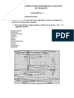 TALLER No. 1 FUNDAMENTOS DE SEGURIDAD Y SALUD EN EL TRABAJO