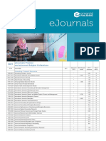 EJournals Premier 2021 Accounting, Finance, Business and Management Index