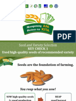 Seed and Variety Selection: Key Check 1 Used High-Quality Seeds of Recommended Variety
