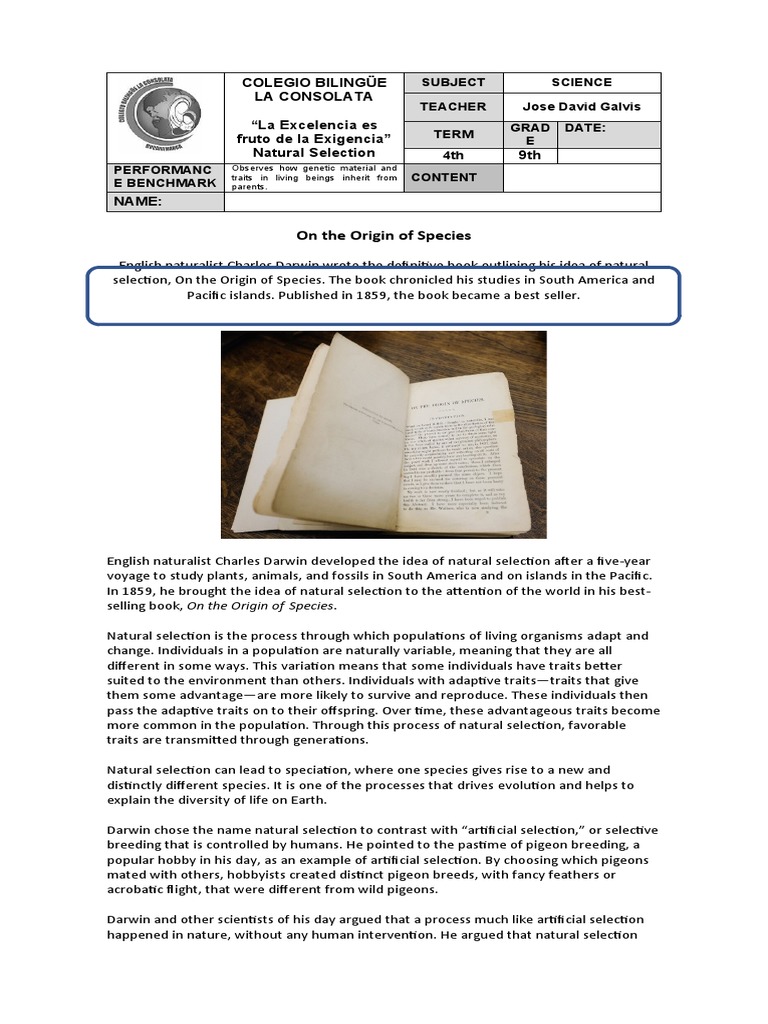 Natural Selection - Science - 9th - 2021 | PDF | Natural Selection ...