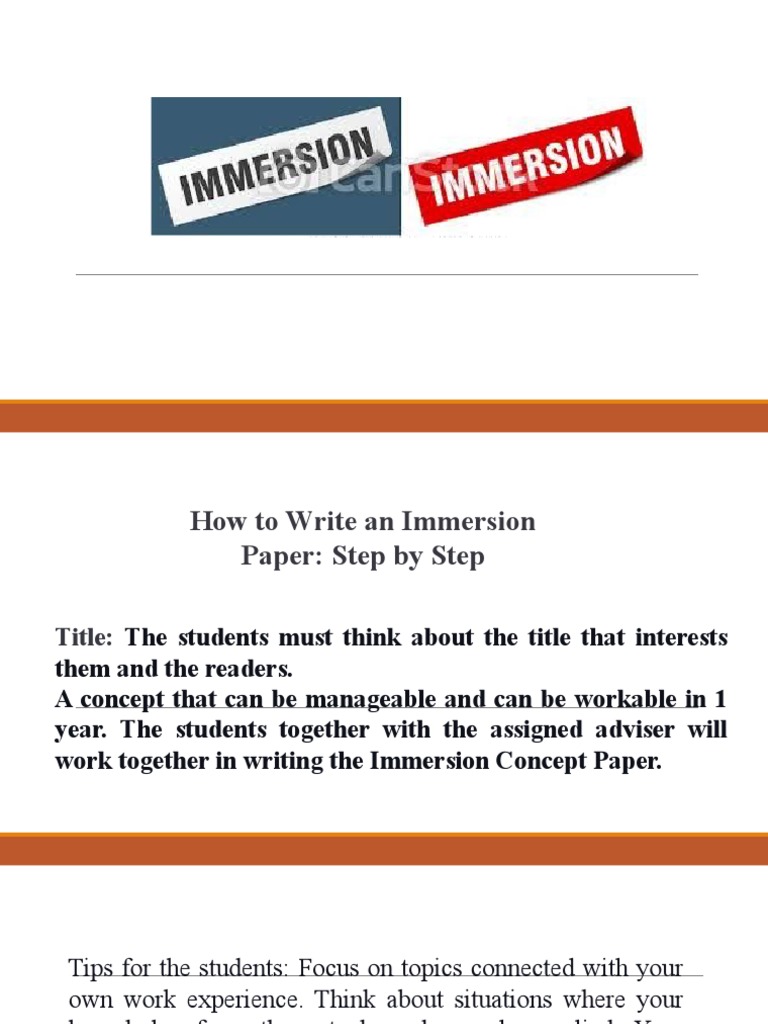 Steps to Writing an Immersion Paper | PDF | Information | Data