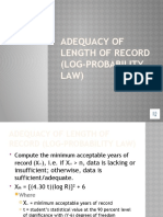 5 Adequacy of Length of Record Log Probability Law
