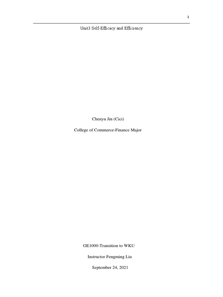 Unit3 Self | PDF | Career & Growth | Self-Improvement