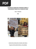 Informe Anual de Derechos Humanos de la Comunidad Trans 2010