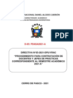 DIRECTIVA N° 05-2021-DPU-VRAC CONTRATACION DOCENTES Y JEFE DE PRACTICA 2021