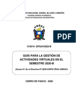 Guía para la gestión de actividades virtuales