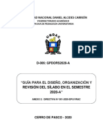 ANEXO 2 - DIRECTIVA N° 01-2020  - GUIA PARA EL DISEÑO, ORGANIZACION Y REVISION DEL SILABO