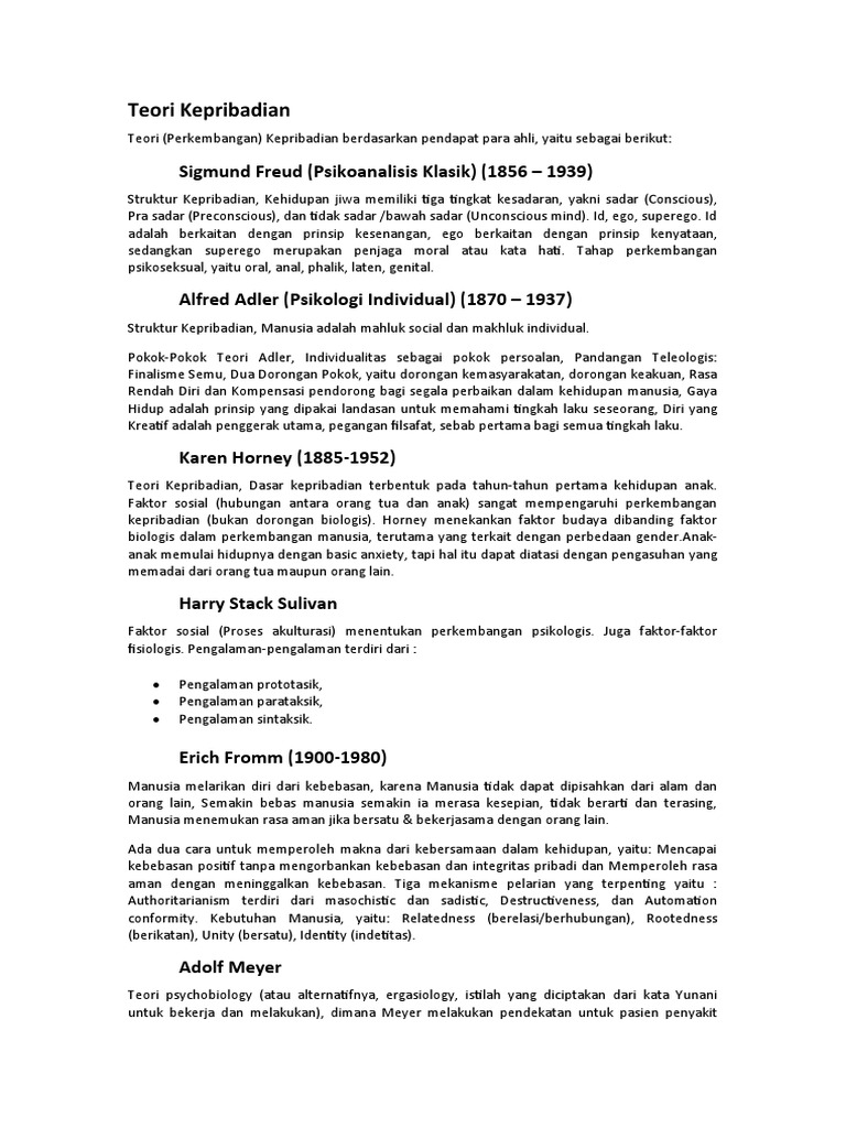 Teori Kepribadian Pdf