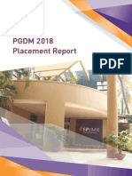 PGDM Placement Report 2018