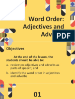 Word Order Adjectives Adverbs