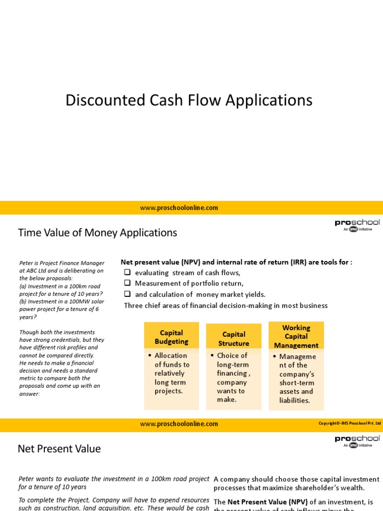 2-Discounted Cash Flow Applications | PDF | Net Present Value ...