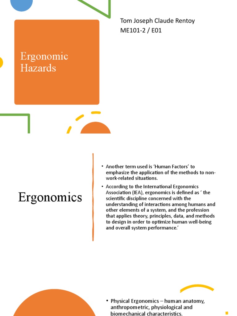 Ergonomic Hazards RENTOY | PDF | Human Factors And Ergonomics ...
