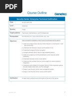 Course Outline: Security Center: Enterprise Technical Certification