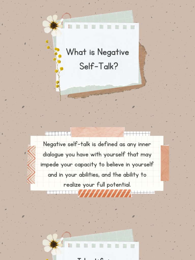 Negative Self Talk | PDF | Career & Growth | Lifestyle