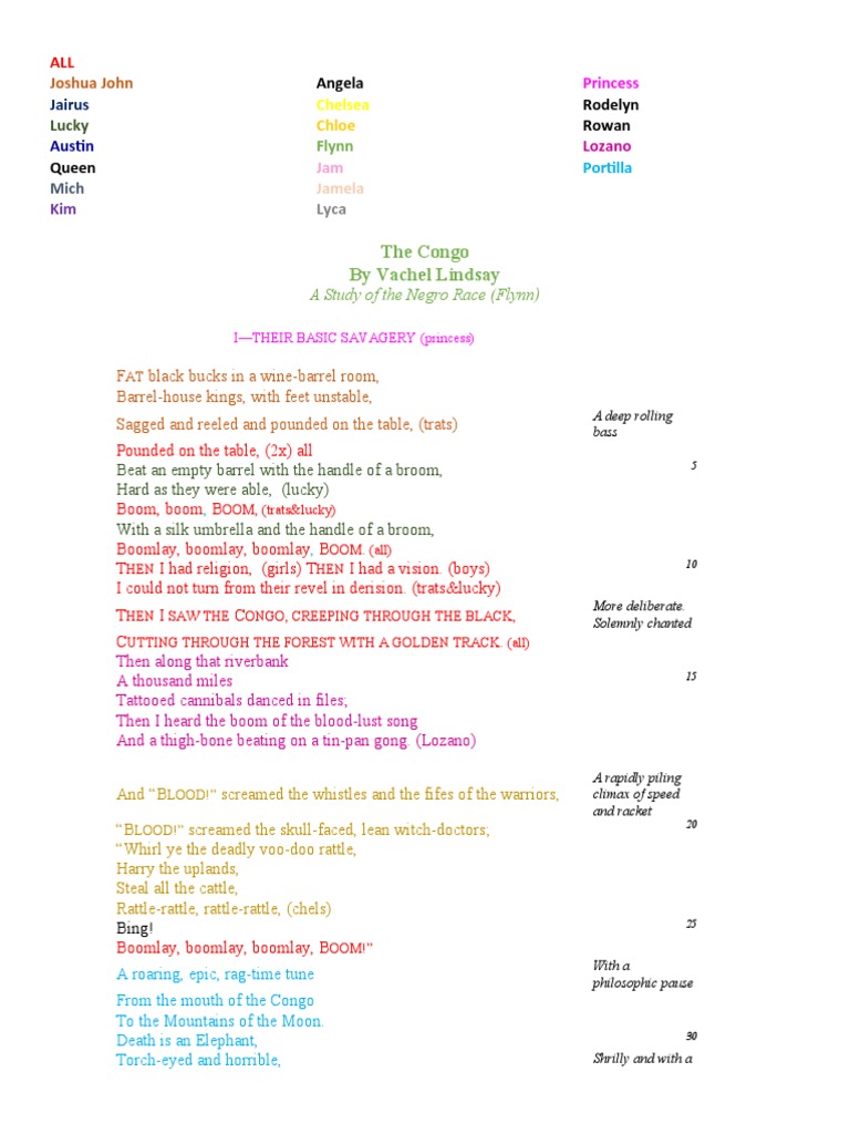 The Congo Poem Analysis | PDF