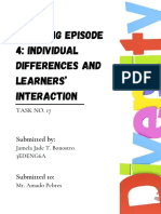 Learning Episode 4 Individual Differences and Learners' Interaction