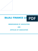 Bajaj Finance - MOA and AOA