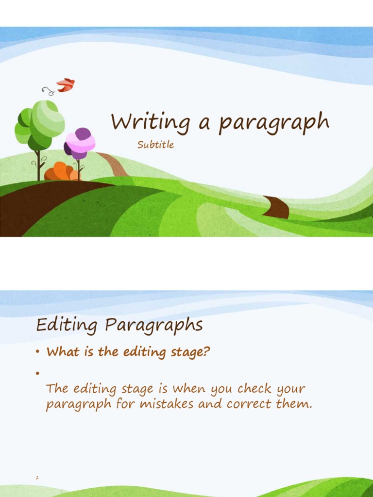 Writing A Paragraph PDF Paragraph Standardized Tests