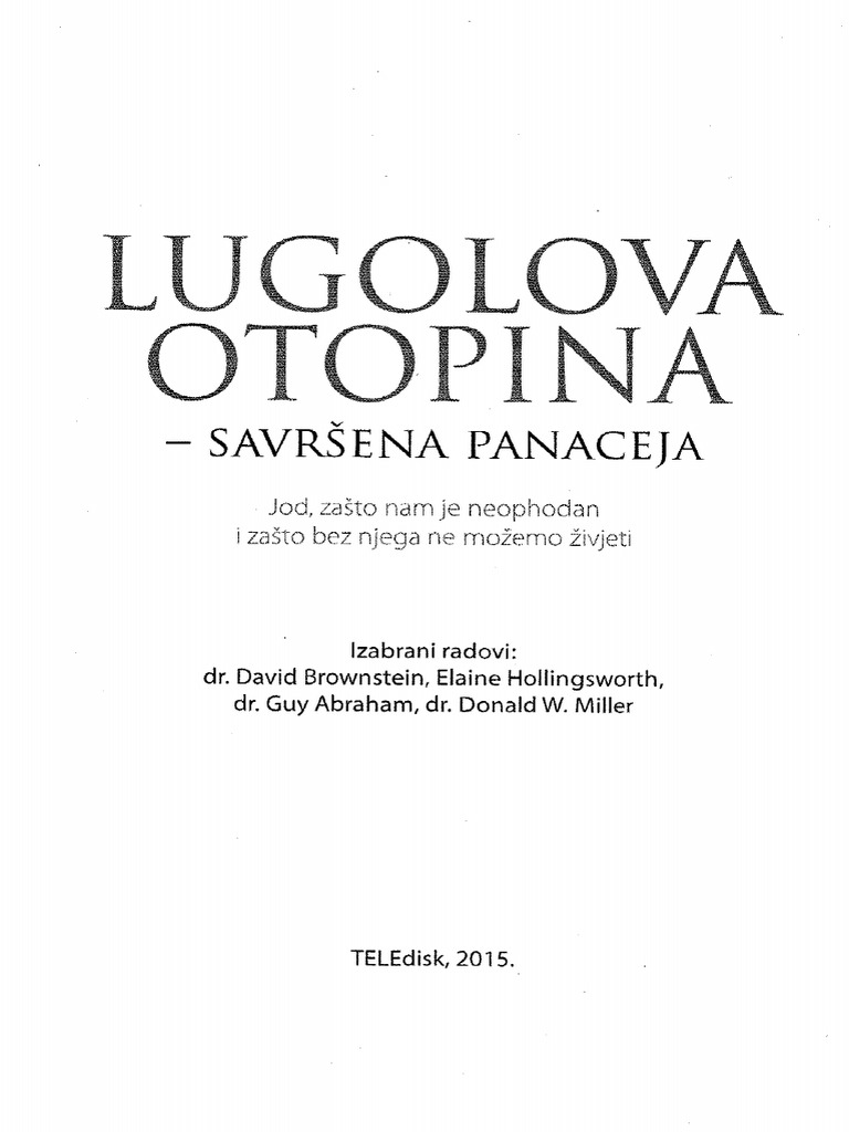 LUGOLOV Rastvor - Neparne Stranice | PDF