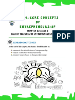 Module 2 - Week 2-Salient Features of Entrepreneurship