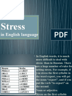Stress in English Language