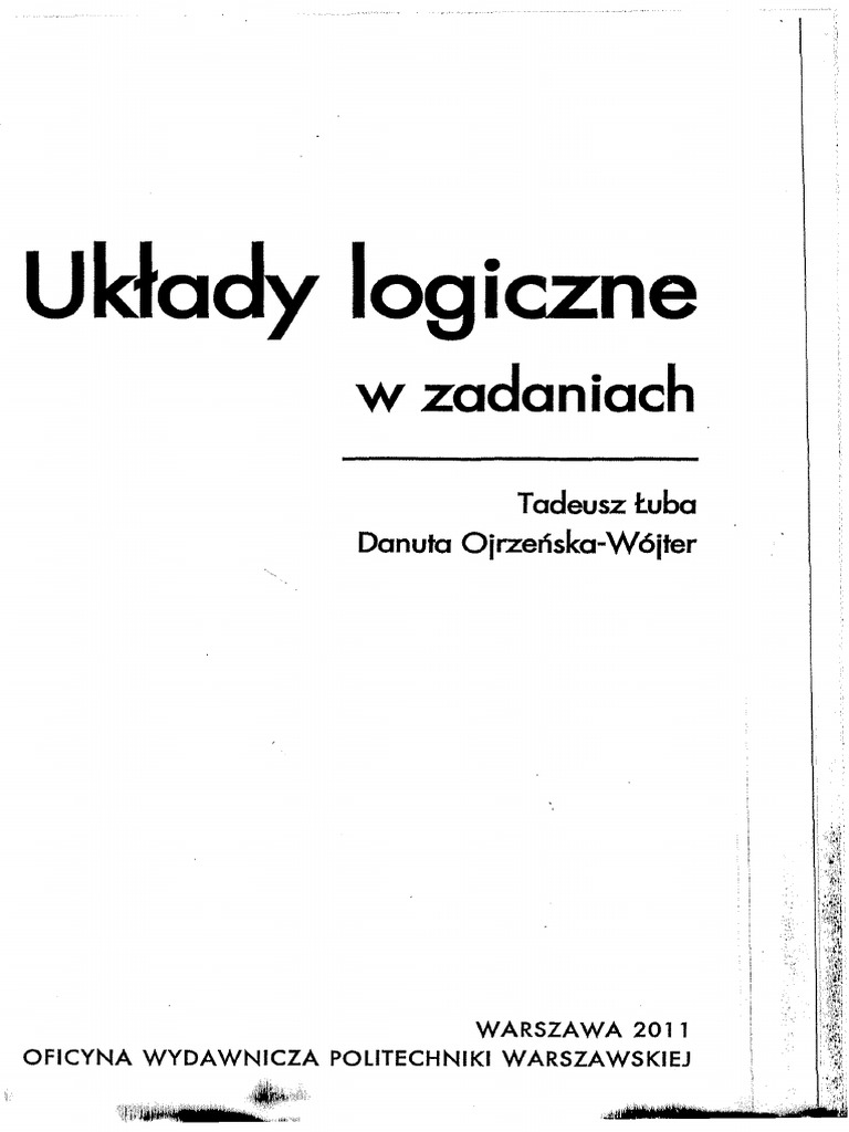 T. Łuba - Układy Logiczne W Zadaniach | PDF