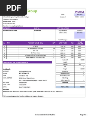 INVOICE SAMPLE