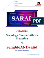 SARAL July 2021 Magazine For Sociology Current Affairs WWW reliableANDvalid