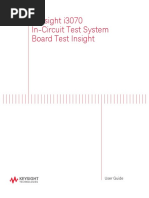 Keysight I3070 In-Circuit Test System Board Test Insight: User Guide