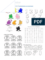 Numbers and Colours Worksheet