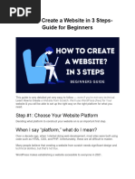 How To Create A Website in 3 Steps - Beginners Guide