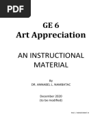 Art Appreciation: An Instructional Material