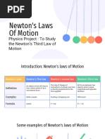 Physics Research Project On Newton's Laws of Motion (3rd Law Specifically)