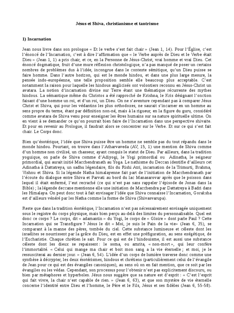 Jésus, Shiva et l'Incarnation divine | PDF | Jésus | Gnosticisme