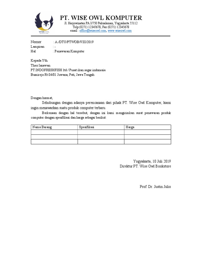 Contoh mail merge pdf