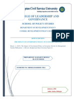 College of Leadership and Governance: School of Policy Studies