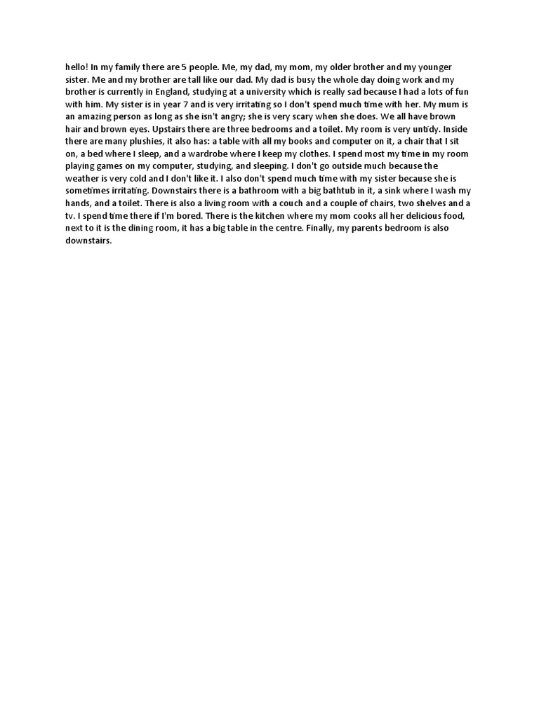 Spanish House and Fam | PDF | Language Arts & Discipline | Wellness