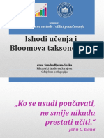 2 - Ishodi Ucenja I Bloomova Taksonomija