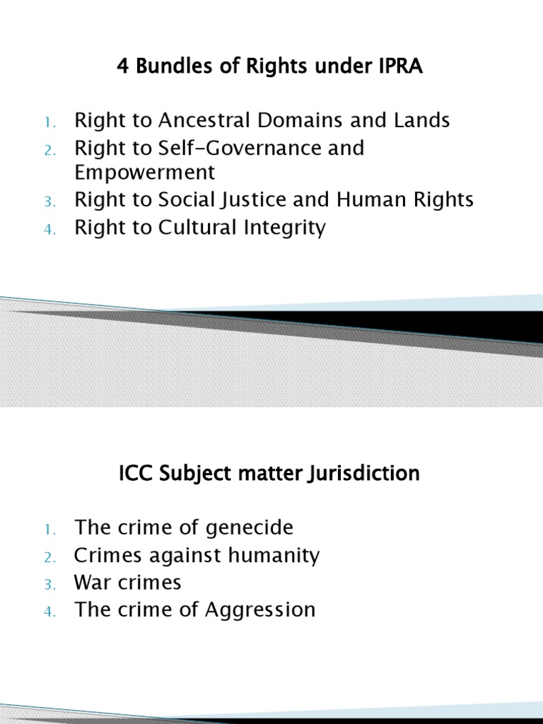 4 Rights Under IPRA Explained | PDF | Politics | Social Science