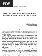 Self-Government and The Mass Media: A Practical Man's Guide in THE MASS MEDIA AND MODERN DEMOCRACY, 161-232 (H. Clor Ed. 1974)