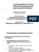 Management of Purple Blotch of Onion, Garlic and Shallot Using Antagonists and Systemic Acquired Resistance