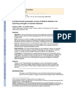 A Practical and Systematic Review of Weibull Statistics For Reporting Strengths of Dental Materials