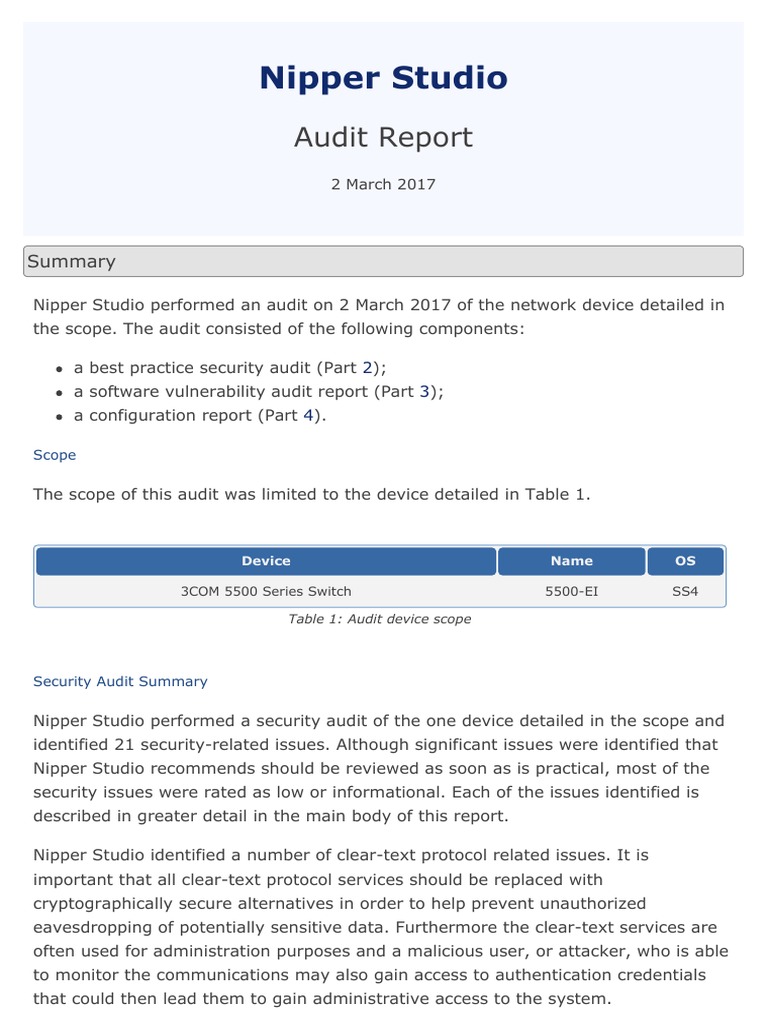 Audit Report Nipper Studio Nipper Studio Audit Report 2 March 2017