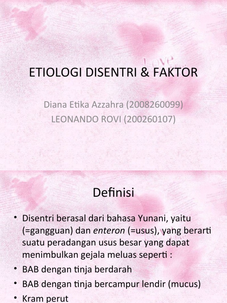Etiologi dan Terapi Disentri Akut | PDF | Kesehatan Holistik | Sains ...