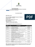 Plano de Ensino Formacao de Tradutores