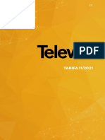 Televes Tarifa Noviembre 2021 España